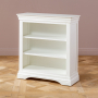 Wilmslow White Painted Small Low Compact Adjustable 2 Shelf Bookcase