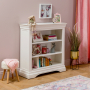 Wilmslow White Painted Small Low Compact Adjustable 2 Shelf Bookcase