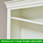 Wilmslow White Painted Tall Large Bookcase