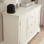 Wilmslow White Painted Large 3 Drawer 2 Door Sideboard