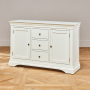 Wilmslow White Painted Large 3 Drawer 2 Door Sideboard