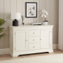 Wilmslow White Painted Large 3 Drawer 2 Door Sideboard