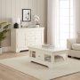 Wilmslow White Painted Large 3 Drawer 2 Door Sideboard