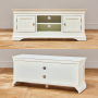 Wilmslow White Painted Widescreen TV Unit - Up to 60" TV Size