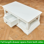 Wilmslow White Painted 1 Drawer Coffee Table