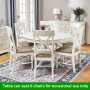 Wilmslow White Painted Round Dining Table with Pedestal Base