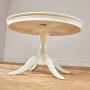 Wilmslow White Painted Round Dining Table with Pedestal Base