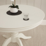 Wilmslow White Painted Round Dining Table with Pedestal Base