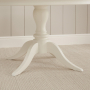 Wilmslow White Painted Round Dining Table with Pedestal Base