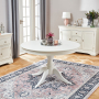 Wilmslow White Painted Round Dining Table with Pedestal Base