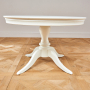 Wilmslow White Painted Round Dining Table with Pedestal Base