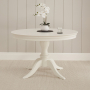 Wilmslow White Painted Round Dining Table with Pedestal Base