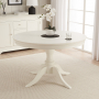 Wilmslow White Painted Round Dining Table with Pedestal Base