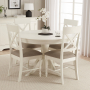 Wilmslow White Painted Round Dining Table with 4 Chair Set