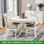 Wilmslow White Painted Round Dining Table with Pedestal Base