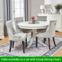 Wilmslow White Painted Round Dining Table with Pedestal Base