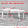 Wilmslow White Painted Rectangle Dining Table