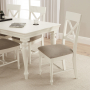 Wilmslow White Painted Rectangle Dining Table with 6 Chair Set