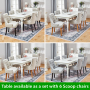 Wilmslow White Painted Rectangle Dining Table with 6 Chair Set