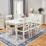 Wilmslow White Painted Rectangle Dining Table with 6 Chair Set