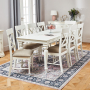 Wilmslow White Painted Rectangle Dining Table with 8 Chair Set