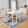 Wilmslow White Painted Rectangle Dining Table with 8 Chair Set