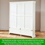 Wilmslow White Painted Grand Library Bookcase with 3 Drawers