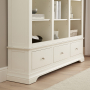 Wilmslow White Painted Grand Library Bookcase with 3 Drawers