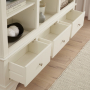 Wilmslow White Painted Grand Library Bookcase with 3 Drawers