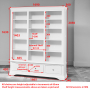 Wilmslow White Painted Grand Library Bookcase with 3 Drawers