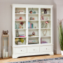 Wilmslow White Painted Grand Library Bookcase with 3 Drawers