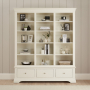 Wilmslow White Painted Grand Library Bookcase with 3 Drawers