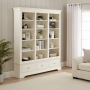 Wilmslow White Painted Grand Library Bookcase with 3 Drawers