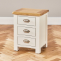 Cotswold Cream Painted 3 Drawer Bedside