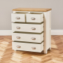 Cotswold Cream Painted 2 Over 3 Drawer Chest of Drawers