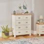 Cotswold Cream Painted 2 Over 3 Drawer Chest of Drawers