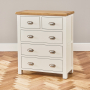 Cotswold Cream Painted 2 Over 3 Drawer Chest of Drawers