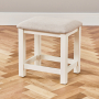 Cotswold Cream Pedestal Dressing Table with Fabric Stool Set