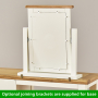 Cotswold Cream Painted Dressing Table with Mirror Set