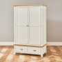 Cotswold Cream Painted 2 Door 2 Drawer Double Wardrobe