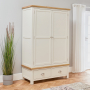 Cotswold Cream Painted 2 Door 2 Drawer Double Wardrobe