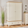 Cotswold Cream Painted 2 Door 2 Drawer Double Wardrobe