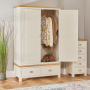 Cotswold Cream Painted 2 Door 2 Drawer Double Wardrobe