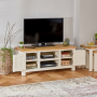 Cotswold Cream Painted Large Widescreen TV Unit - Up to 60" TV Size