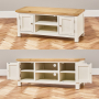 Cotswold Cream Painted Large Widescreen TV Unit - Up to 60" TV Size