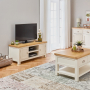 Cotswold Cream Painted Large Widescreen TV Unit - Up to 60" TV Size