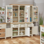 Cotswold Cream Painted Triple Kitchen Larder Pantry Cupboard