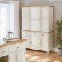 Cotswold Cream Painted Triple Kitchen Larder Pantry Cupboard