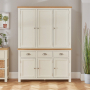 Cotswold Cream Painted Triple Kitchen Larder Pantry Cupboard