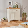 Cotswold Cream Painted 2 Door 1 Drawer Small Sideboard